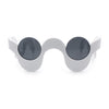 Rad Offbeat Thick Plastic Wave Shape Runway Fashion Sunglasses
