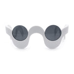 Rad Offbeat Thick Plastic Wave Shape Runway Fashion Sunglasses