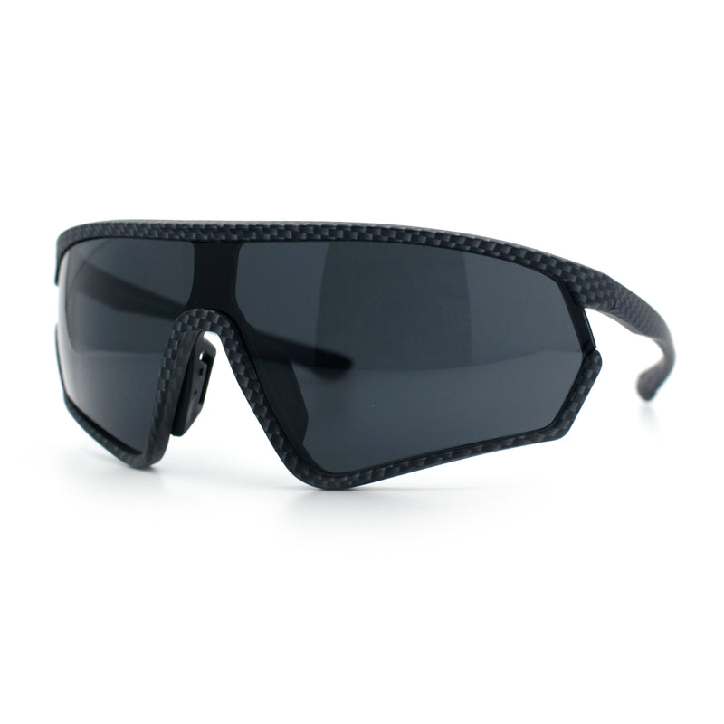 Mens Windbreaker Wrap Around Curved Shield Lens Sport Plastic Sunglasses