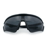 Mens Windbreaker Wrap Around Curved Shield Lens Sport Plastic Sunglasses