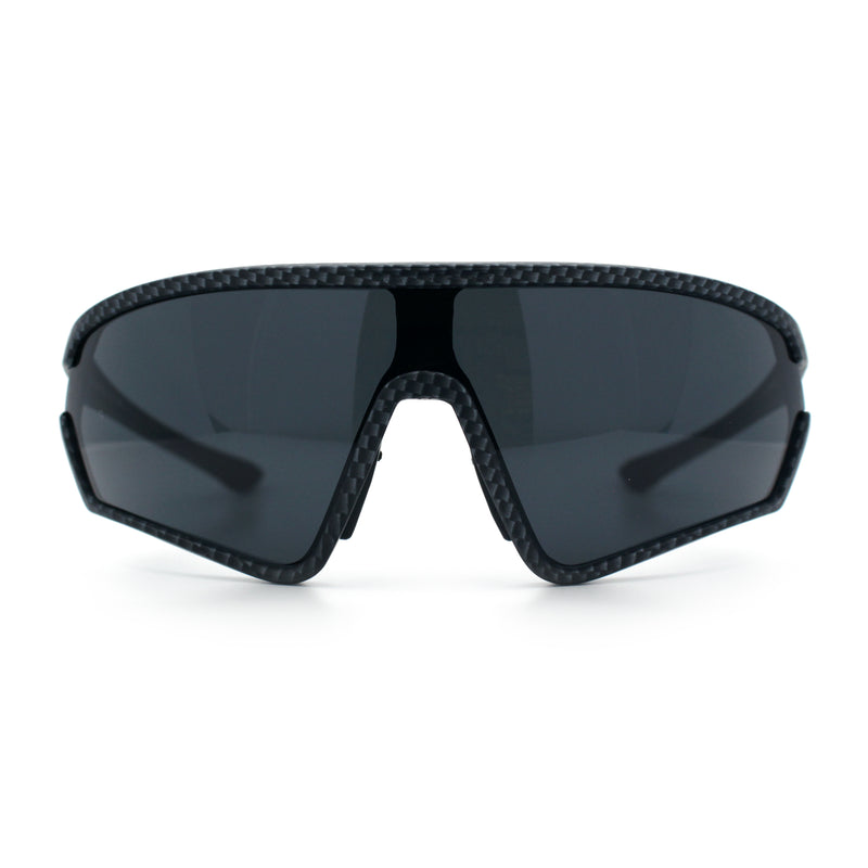 Mens Windbreaker Wrap Around Curved Shield Lens Sport Plastic Sunglasses