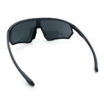 Mens Windbreaker Wrap Around Curved Shield Lens Sport Plastic Sunglasses