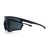Mens Windbreaker Wrap Around Curved Shield Lens Sport Plastic Sunglasses