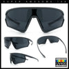 Mens Windbreaker Wrap Around Curved Shield Lens Sport Plastic Sunglasses