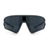 Mens Windbreaker Wrap Around Curved Shield Lens Sport Plastic Sunglasses