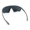 Mens Windbreaker Wrap Around Curved Shield Lens Sport Plastic Sunglasses