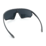 Mens Windbreaker Wrap Around Curved Shield Lens Sport Plastic Sunglasses