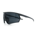 Mens Windbreaker Wrap Around Curved Shield Lens Sport Plastic Sunglasses