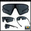 Mens Windbreaker Wrap Around Curved Shield Lens Sport Plastic Sunglasses