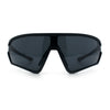 Mens Windbreaker Wrap Around Curved Shield Lens Sport Plastic Sunglasses