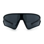 Mens Windbreaker Wrap Around Curved Shield Lens Sport Plastic Sunglasses