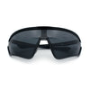 Mens Windbreaker Wrap Around Curved Shield Lens Sport Plastic Sunglasses