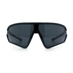 Mens Windbreaker Wrap Around Curved Shield Lens Sport Plastic Sunglasses
