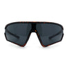 Mens Windbreaker Wrap Around Curved Shield Lens Sport Plastic Sunglasses