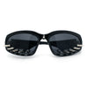 Gothic Bold Edgy Thorn Stud 90s Sporty Wrap Plastic Punk Sunglasses