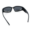 Gothic Bold Edgy Thorn Stud 90s Sporty Wrap Plastic Punk Sunglasses