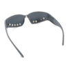 Gothic Bold Edgy Thorn Stud 90s Sporty Wrap Plastic Punk Sunglasses