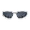 Gothic Bold Edgy Thorn Stud 90s Sporty Wrap Plastic Punk Sunglasses