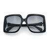 Womens Mod Designer Rectangular Butterfly Thick Plastic Fashion Sunglasses