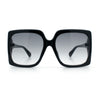 Womens Mod Designer Rectangular Butterfly Thick Plastic Fashion Sunglasses