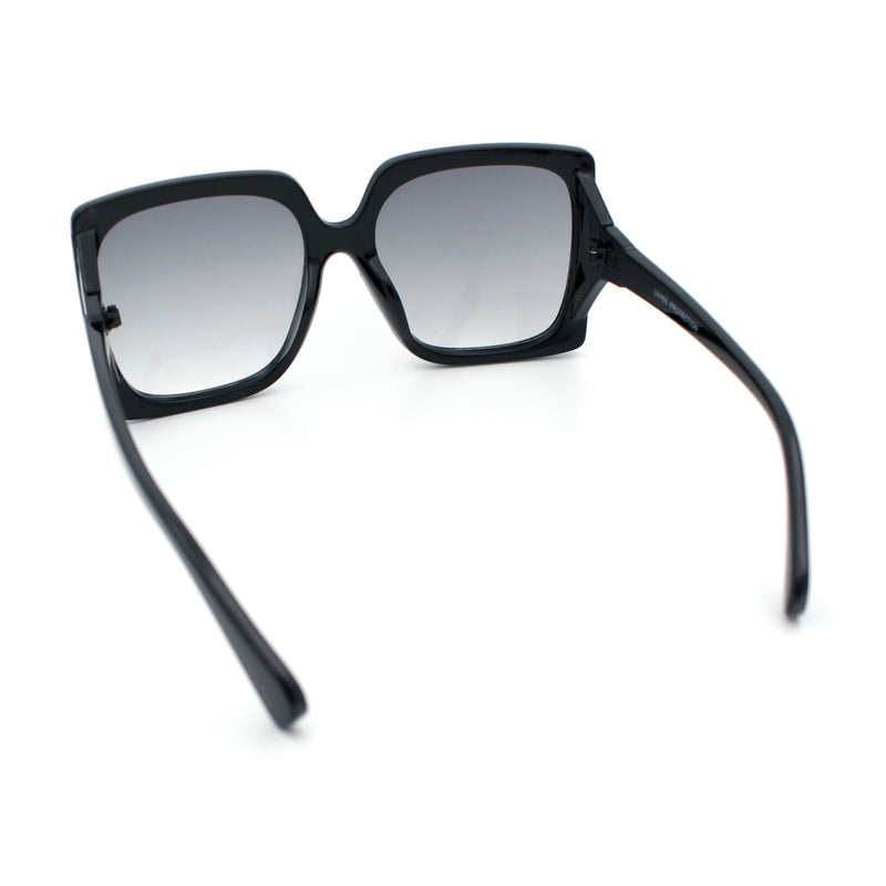 Womens Mod Designer Rectangular Butterfly Thick Plastic Fashion Sunglasses
