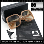 Womens Mod Designer Rectangular Butterfly Thick Plastic Fashion Sunglasses