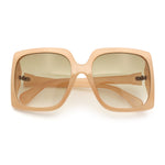 Womens Mod Designer Rectangular Butterfly Thick Plastic Fashion Sunglasses