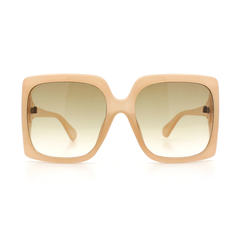 Womens Mod Designer Rectangular Butterfly Thick Plastic Fashion Sunglasses