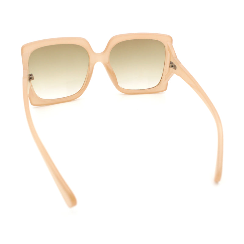 Womens Mod Designer Rectangular Butterfly Thick Plastic Fashion Sunglasses