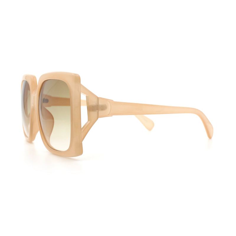Womens Mod Designer Rectangular Butterfly Thick Plastic Fashion Sunglasses