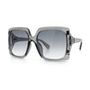 Womens Mod Designer Rectangular Butterfly Thick Plastic Fashion Sunglasses