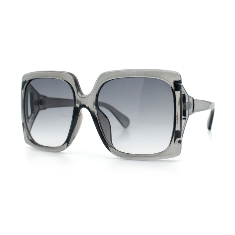 Womens Mod Designer Rectangular Butterfly Thick Plastic Fashion Sunglasses