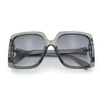 Womens Mod Designer Rectangular Butterfly Thick Plastic Fashion Sunglasses