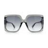 Womens Mod Designer Rectangular Butterfly Thick Plastic Fashion Sunglasses