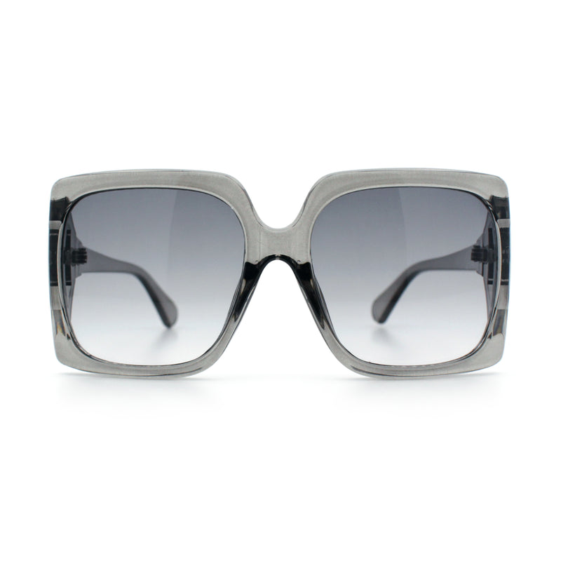 Womens Mod Designer Rectangular Butterfly Thick Plastic Fashion Sunglasses