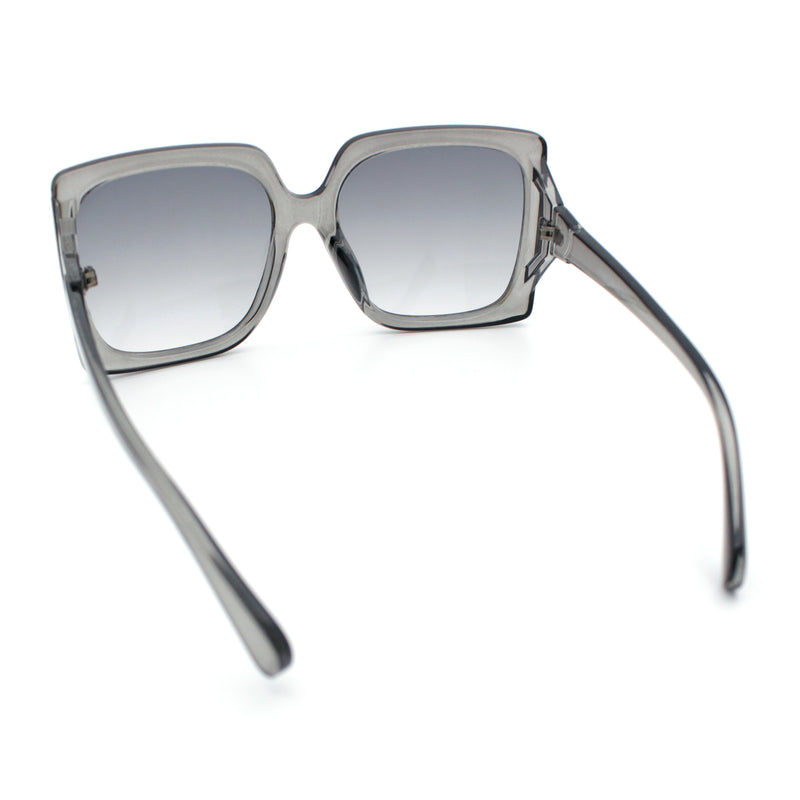 Womens Mod Designer Rectangular Butterfly Thick Plastic Fashion Sunglasses
