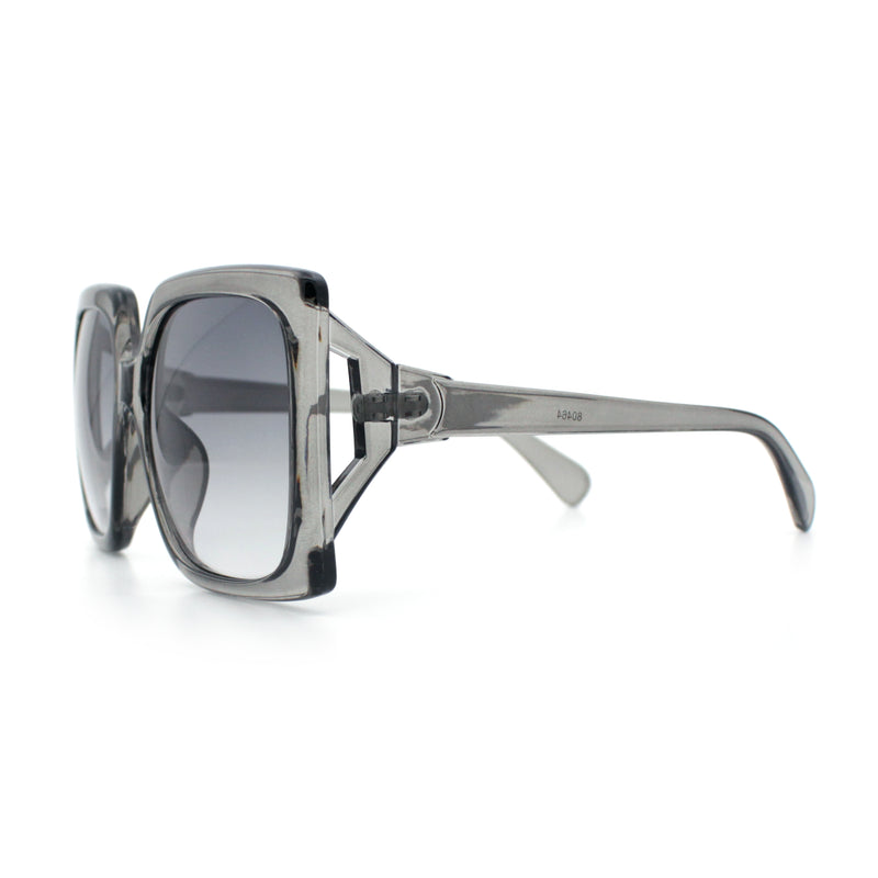Womens Mod Designer Rectangular Butterfly Thick Plastic Fashion Sunglasses
