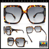Womens Mod Designer Rectangular Butterfly Thick Plastic Fashion Sunglasses