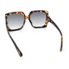 Womens Mod Designer Rectangular Butterfly Thick Plastic Fashion Sunglasses