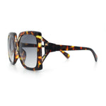 Womens Mod Designer Rectangular Butterfly Thick Plastic Fashion Sunglasses
