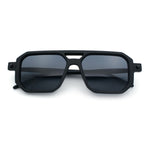 Vintage Vibe Octagonal Geometric Beveled Frame Racer Plastic Sunglasses