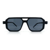 Vintage Vibe Octagonal Geometric Beveled Frame Racer Plastic Sunglasses