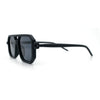 Vintage Vibe Octagonal Geometric Beveled Frame Racer Plastic Sunglasses