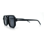 Vintage Vibe Octagonal Geometric Beveled Frame Racer Plastic Sunglasses