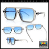 Vintage Vibe Octagonal Geometric Beveled Frame Racer Plastic Sunglasses