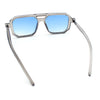 Vintage Vibe Octagonal Geometric Beveled Frame Racer Plastic Sunglasses