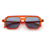 Vintage Vibe Octagonal Geometric Beveled Frame Racer Plastic Sunglasses