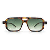 Vintage Vibe Octagonal Geometric Beveled Frame Racer Plastic Sunglasses
