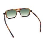 Vintage Vibe Octagonal Geometric Beveled Frame Racer Plastic Sunglasses