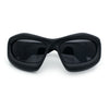 Pure Y2K Exaggerated Thick Plastic Sport Wrap Around Rectangular Sunglasses